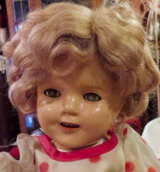 Antique 13 " C1934 Composition Ideal Shirley Temple Doll In Stand Up & Cheer