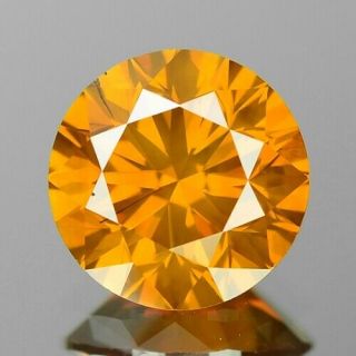1.  26 Cts Sparkling Rare Fancy Vivid Orange Color Natural Loose Diamond
