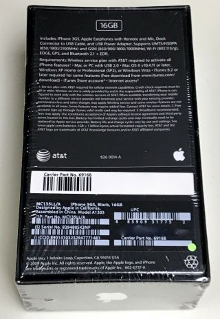 Apple iPhone 3GS 16GB AT&T Black MC135LL/A A1303 GSM Vintage Rare 4