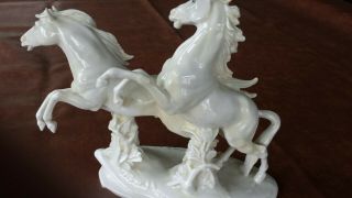 Vintage KARL ENS Germany Porcelain Horses Sculpture 2