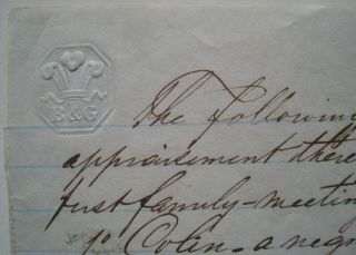 Vintage List of Slave Prices; Paper of Estelle Scott; B&G Imprint Seal; Undated 2