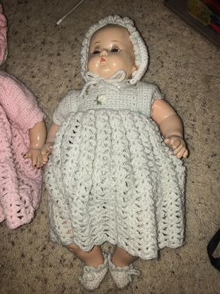 3 Vtg Large Composition Baby Doll Merged R & B D1