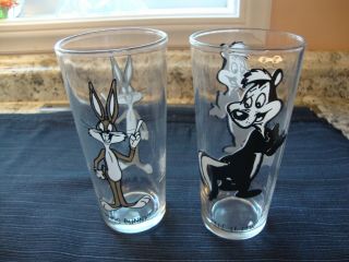 Vintage 1973 Looney Tunes Pepsi Glasses Warner Bros Collector Series Set of 10 7