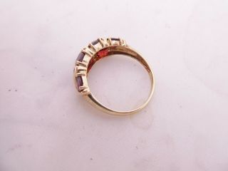 Fine 9ct/9k gold diamond & garnet ring,  375 3
