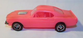 Vintage Plastic Ford Mustang With Red Lines On Wheels Toy Car