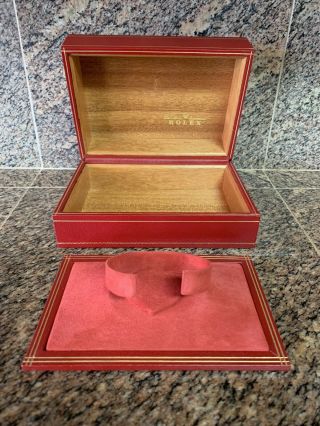 Rare - Only Prototype On Web - Vintage Rolex Box Set - Red Leather - Création - Genéve