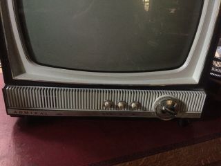 Vintage Admiral Portable B&W TV Late 1960 ' s/Early 1970’s Model PK1360 11” Screen 4