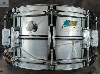A Treasure Ludwig Vintage 1979/80 Lm402 6.  5 " Supraphonic Snare Drum