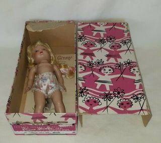 Vintage Early Blonde Vogue Ginny Doll Painted Lash Exc.  W/ Box $139.  99