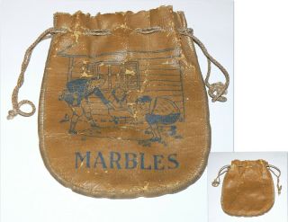 V Rare Vintage Marbles Bag - Prototype Akro - 1 Of A Kind 1920 - 30 