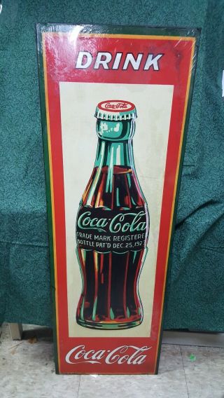 Vintage Coca - Cola Sign 1931 On Beaver Board Bottle Date 1923 Not Tin