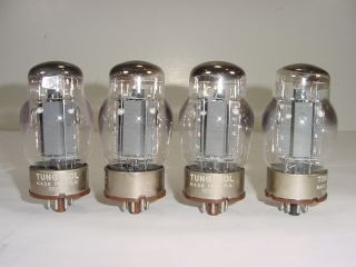 4 Vintage 1950 ' s Tung - Sol 6550 KT88 Solid Grey Plate OOO Matched Amp Tube Quad 2 2