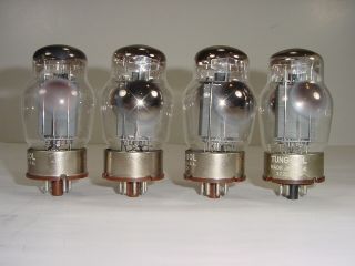 4 Vintage 1950 ' s Tung - Sol 6550 KT88 Solid Grey Plate OOO Matched Amp Tube Quad 2 3