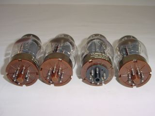 4 Vintage 1950 ' s Tung - Sol 6550 KT88 Solid Grey Plate OOO Matched Amp Tube Quad 2 6