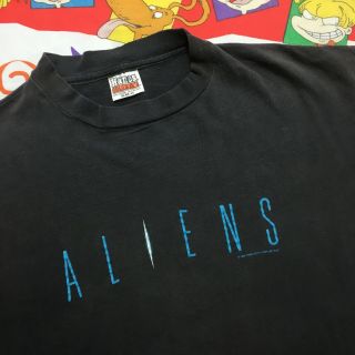 Vintage Aliens 1986 Movie Promo Tee T - Shirt Predator Rare 80s Horror Comic