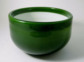 Vintage Holmegaard Palet / Palette Green Bowl Michael Bang 1970 