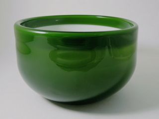 Vintage Holmegaard Palet / Palette Green Bowl Michael Bang 1970 ' s Danish Design 2