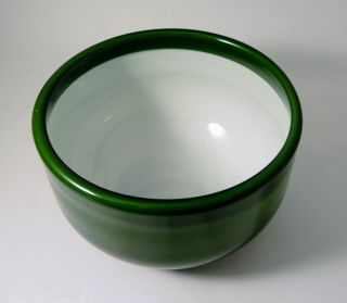Vintage Holmegaard Palet / Palette Green Bowl Michael Bang 1970 ' s Danish Design 3