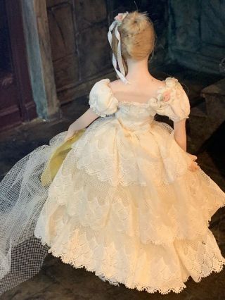 Miniature Dollhouse Vintage Artisan Porcelain Lady Doll Victorian Belle ENGLAND 9