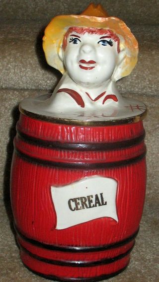 Vintage Regal China Old Mcdonalds Farm Cereal Canister