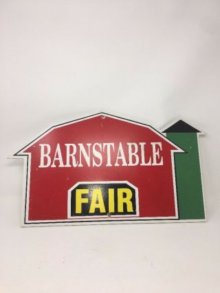 Vintage Barnstable County Fair Sign Barn Farm Stable Cape Cod Ma Mass Carnival