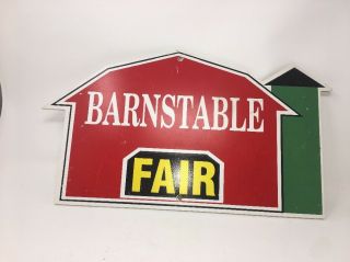 Vintage Barnstable County Fair Sign Barn Farm Stable Cape Cod Ma Mass Carnival 2
