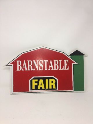 Vintage Barnstable County Fair Sign Barn Farm Stable Cape Cod Ma Mass Carnival 6