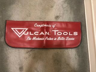 Vintage Vulcan Tools Mechanics Fender Cover Rare Advertising Workshop Garage