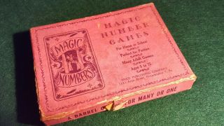 Vintage Magic Number Card Game By Samco 1947 Made In Usa