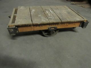Lineberry Cart 3 Vintage Coffee Table Tulip Wheels Steampump (we Ship Freight)