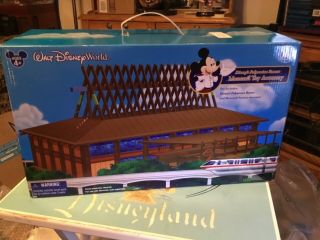 & Rare Walt Disney World Polynesian Resort Monorail Set Station Box