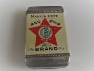 Vintage Advertising Vesta Case Manila Rope Red Star Craven & Speeding Hemp Wire