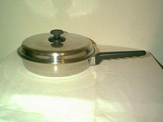 Vintage Lifetime 18 - 8 Stainless Steel 10 " Skillet With Domed Lid Usa