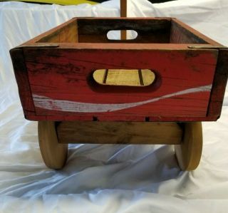 VINTAGE 1978 COCA COLA WOOD PULL WAGON COCA COLA CRATE CHATTANOOGA 6