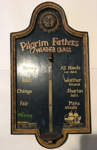 Vintage Authentic Models Pilgrim Fathers Weather Glass (bar Decor)