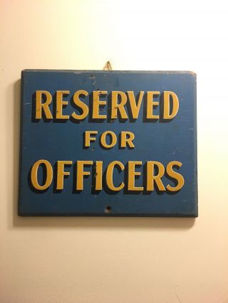 Rare Vintage Police Sign Wood Thin Blue Line Blue Lives Matter