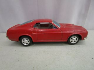 Vintage Taiyo 10” Ford Mustang Gt Battery Tin Litho Bump N Go Car