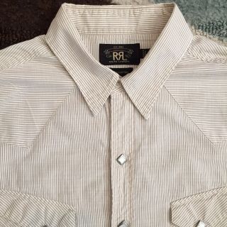 RRL Double RL Ralph Lauren Western Shirt Striped Mens L VTG Pearl Snaps 2