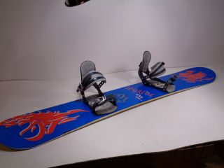 Vtg Joyride Griffin Dale Rehberg Snowboard 166cm Blue Barely With Bindings