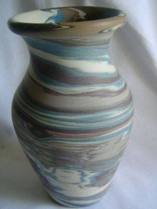 Vintage Niloak Mission Swirl Pottery Vase 6 1/2 "