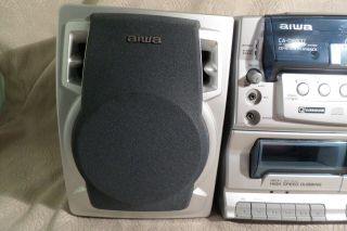 Boombox AIWA CA - DW537 CD FM - AM Dual Cassette Vintage With Power Cord 2