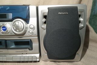 Boombox AIWA CA - DW537 CD FM - AM Dual Cassette Vintage With Power Cord 5