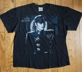 Rare (1990) Janet Jackson Tour Black Concert T - Shirt Xl