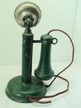 Vintage Antique Kellogg S&S of Chicago Candlestick Telephone - Pat ' d Nov.  26,  1901 4