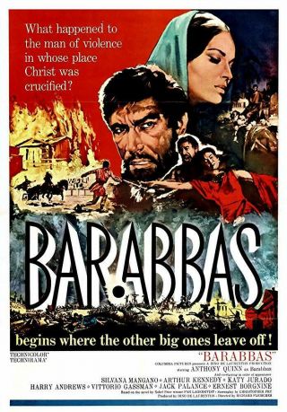 Rare 16mm Feature: Barabbas (i B Technicolor / Letterboxed) Anthony Quinn - - Uncut