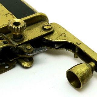 RARE Vintage British Gigolo Attias Push Button Semi - Automatic Lighter for Repair 8