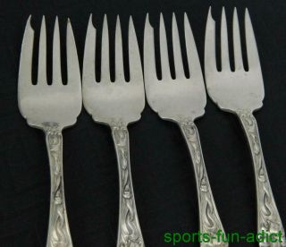 Set of 4 LILY - FLORAL by FRANK WHITING Sterling Silver 6 1/2 