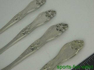 Set of 4 LILY - FLORAL by FRANK WHITING Sterling Silver 6 1/2 