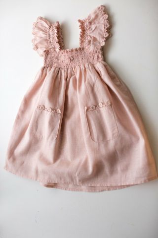4t Tocoto Vintage Dusty Pink Dress Incredible Design Ultra Rare To Find