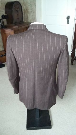 Vintage Mens 1940s Brown Pinstripe Suit Sz.  40 Flawless 2